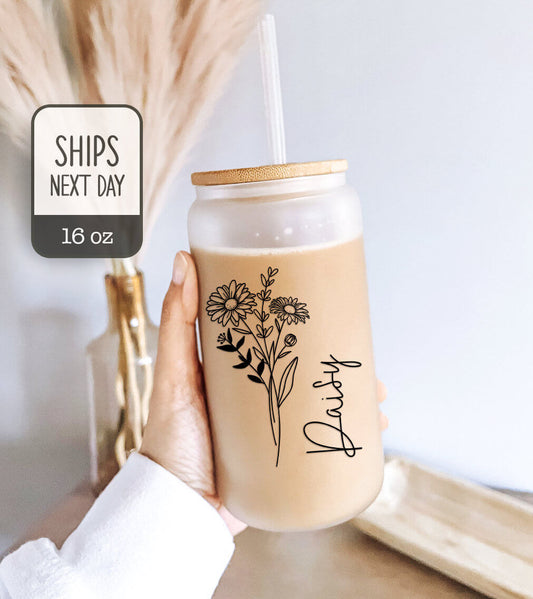 Personalized Birth Flower Tumbler