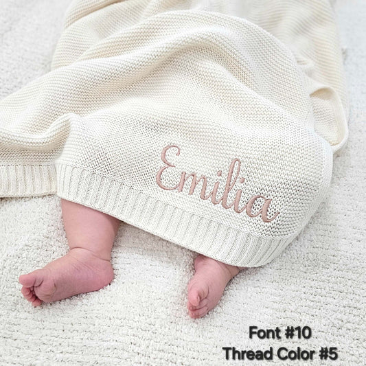 Personalized Baby Blanket – New Baby Gift with Embroidered Name